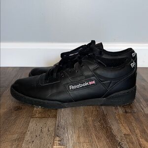 REEBOK Men's Classic Black Sneakers -Size 10.5